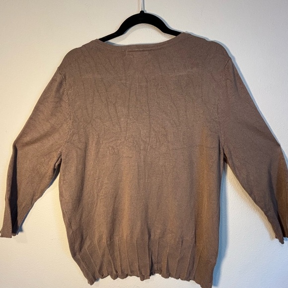 Merona size L Brown Button up cardigan - Picture 4 of 6
